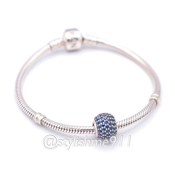 Authentic PANDORA Pave Lights with Blue Crystal Charm  - 791051NCB - Picture 5 of 10